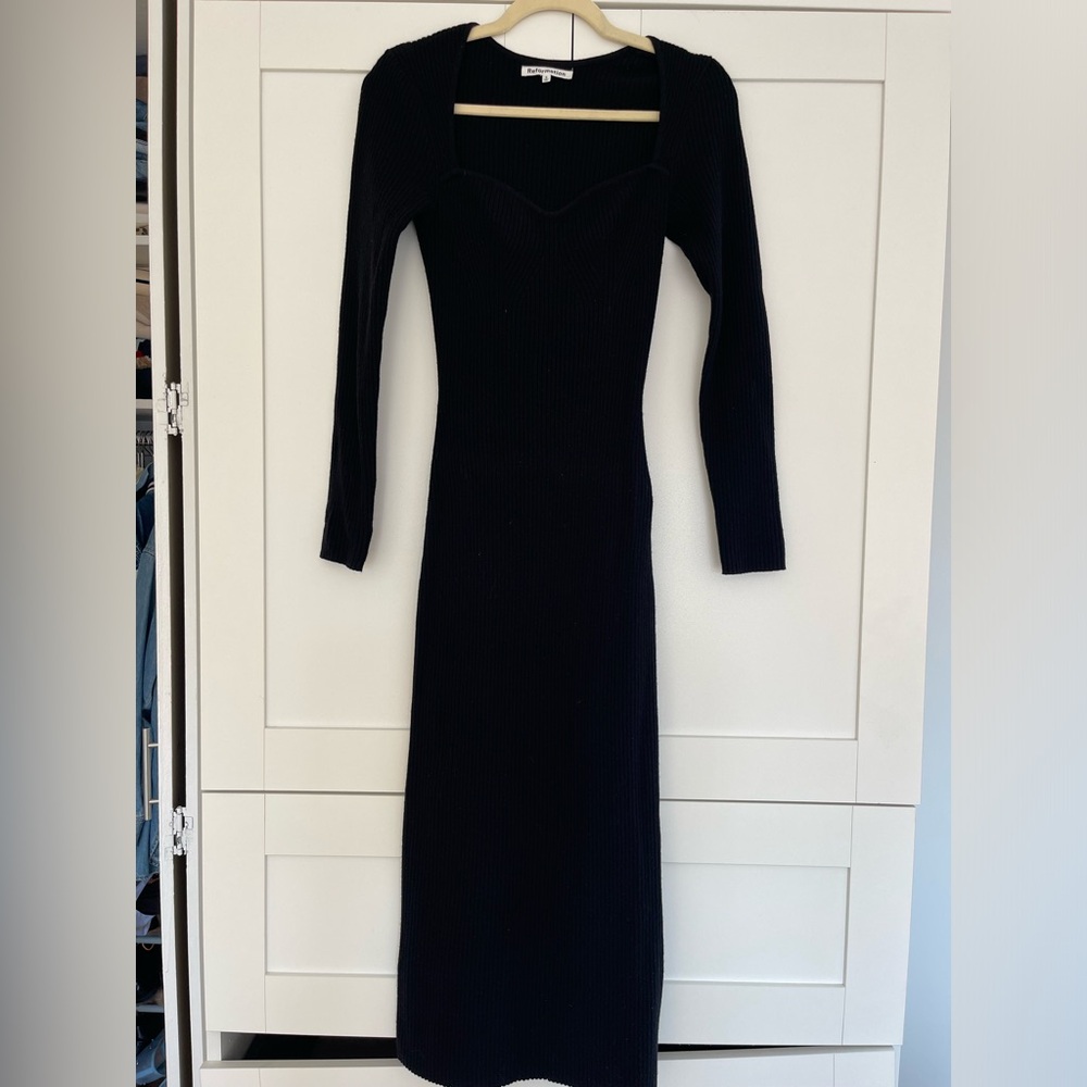 Reformation Cashmere Black Dress